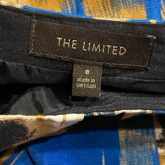 Express skirt, women’s size 8, blue white brown black, zippered - Picture 3 of 4